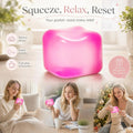 Slow-Rise Ice Cube Squishy Stress Toy (Pink)