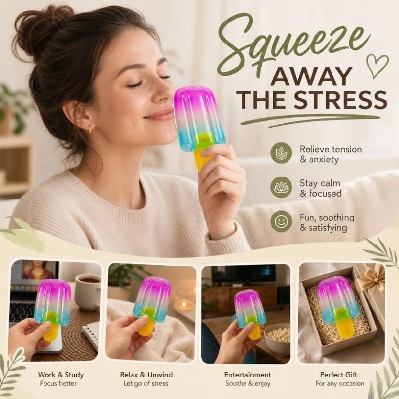 Slow-Rise Popsicle Squishy Stress Toy (Blue)