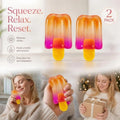Slow-Rise Popsicle Squishy Stress Toy - 2 Pack (Orange)
