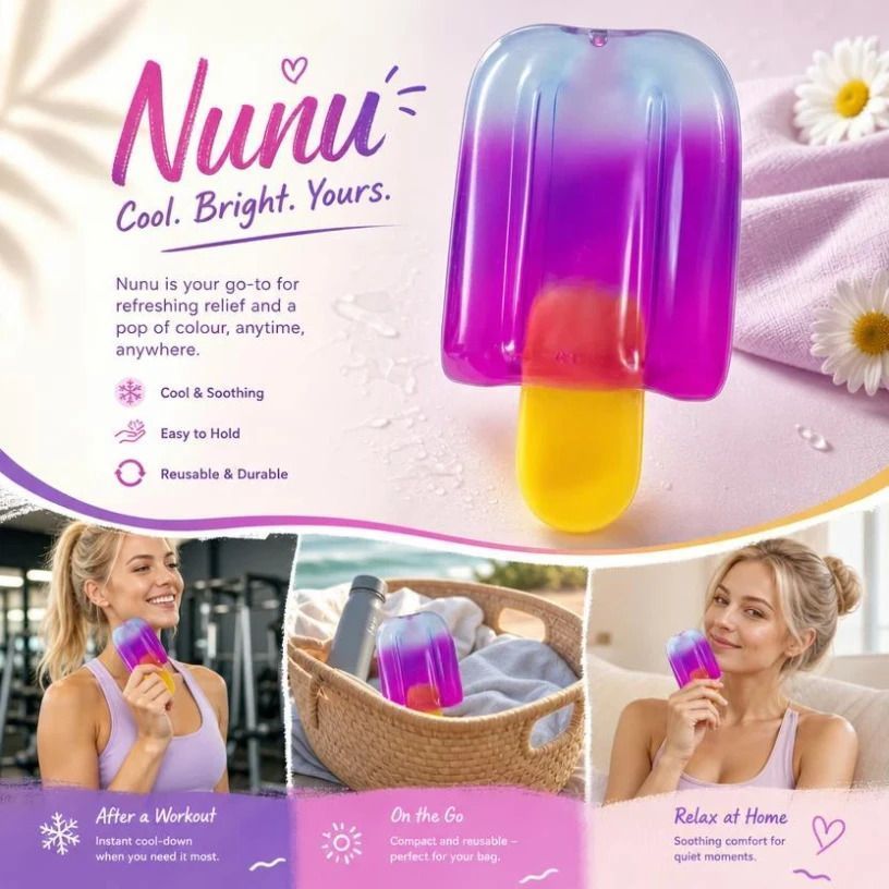 Slow-Rise Popsicle Squishy Stress Toy - 4 Pack (Purple)