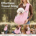 Breathable Cat Carrier Up To 16.5lbs, Pink With Phone Pocket, Lovely Pet Accessory Holiday Gift