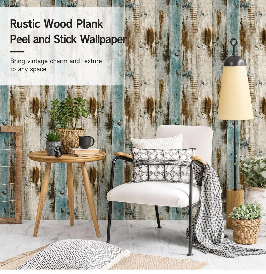 Self Adhesive Retro Wall Sticker 0.45x6M, Tiny Fresh Leaf Pattern, Refreshing Home Decor