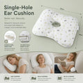 Washable Inner Ear Guard Pillow 39x28x6, Bohr Grey, Comfortable Daily Rest