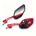 1 Pair Motorcycle Bicycle Rearview Mirror With Mount, Red