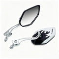 1 Pair Motorcycle Bicycle Rearview Mirror With Mount, White