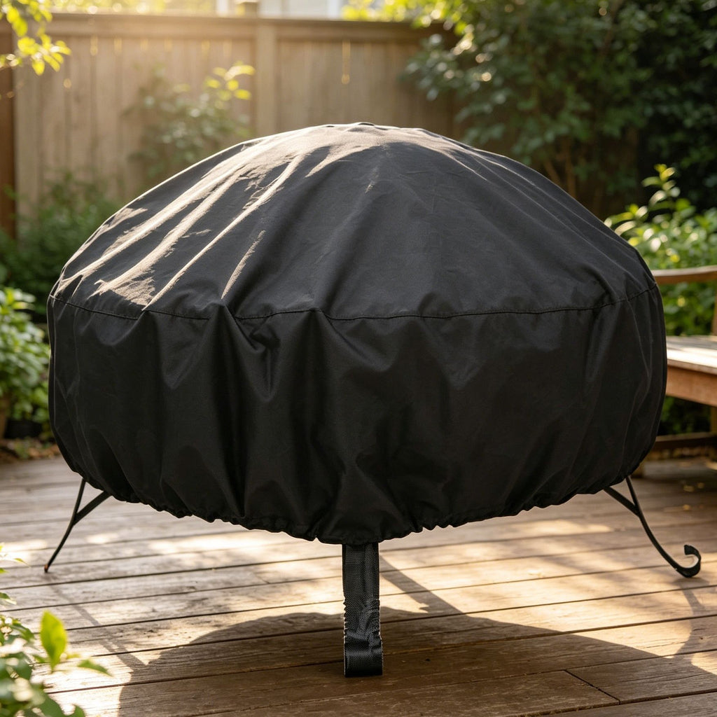 Durable Waterproof Fire Pit Cover Black 92x51cm