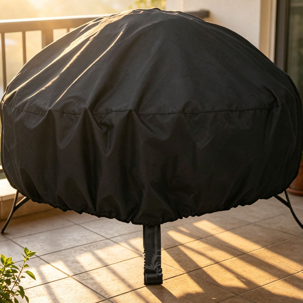 Durable Waterproof Fire Pit Cover Black 122x46cm