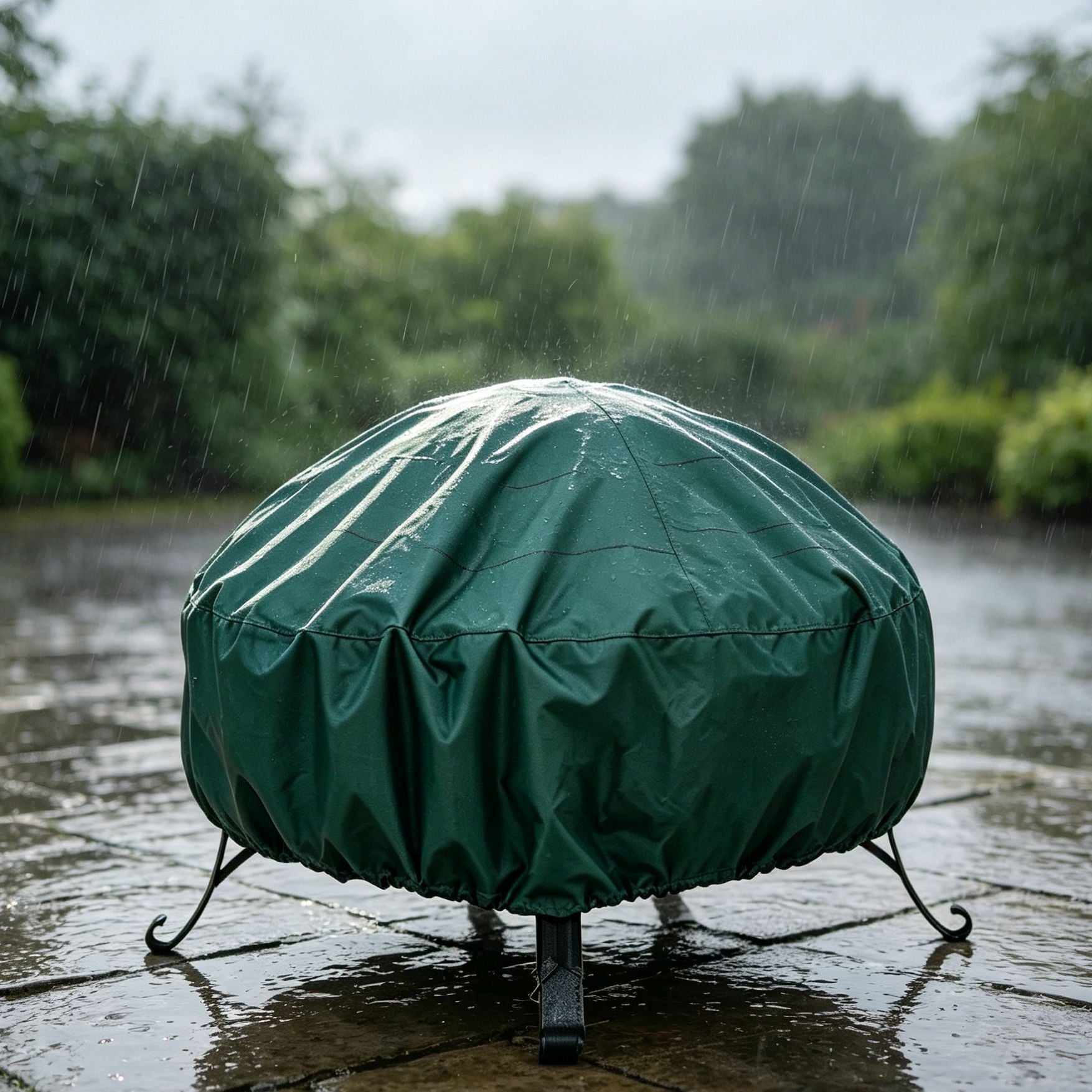 Long Lasting Protective Fire Pit Cover Green 122x46cm