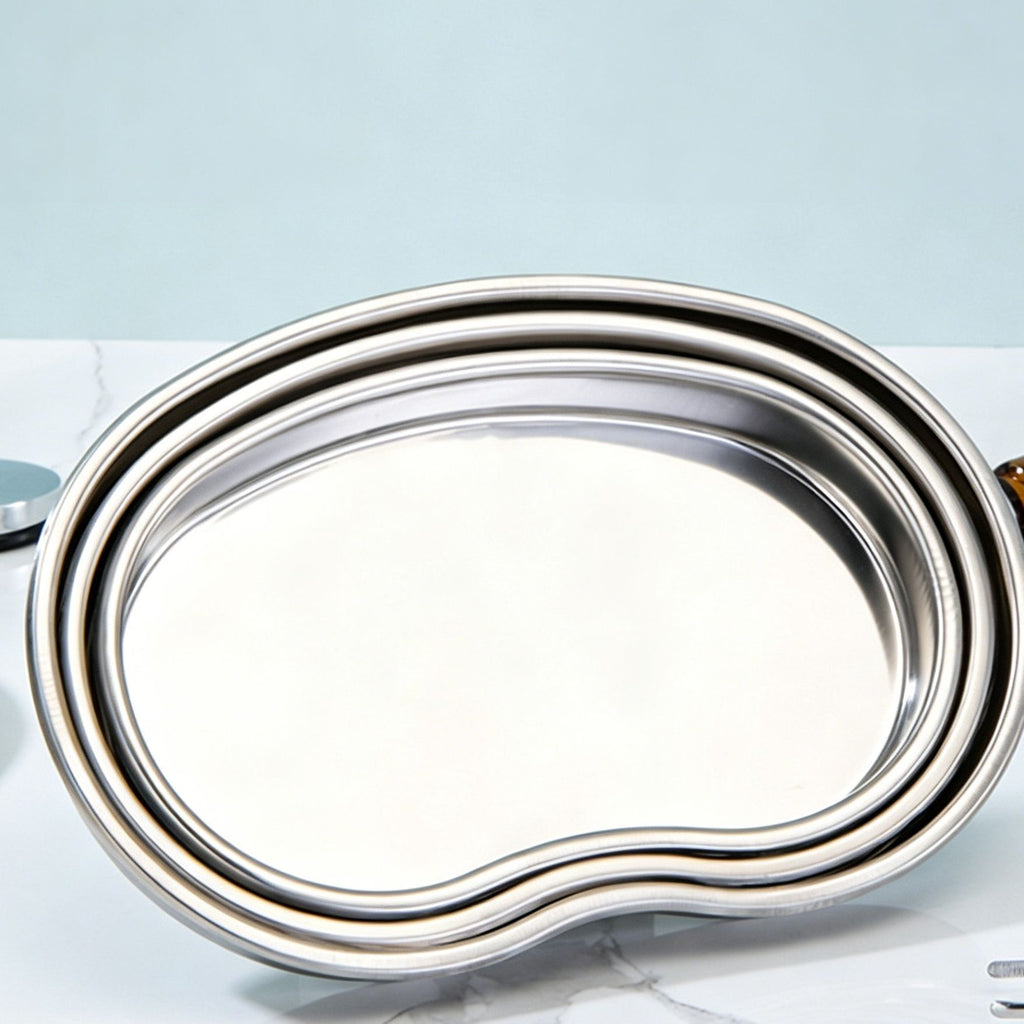 Small Curved Tray 201 Stainless Steel 2pcs