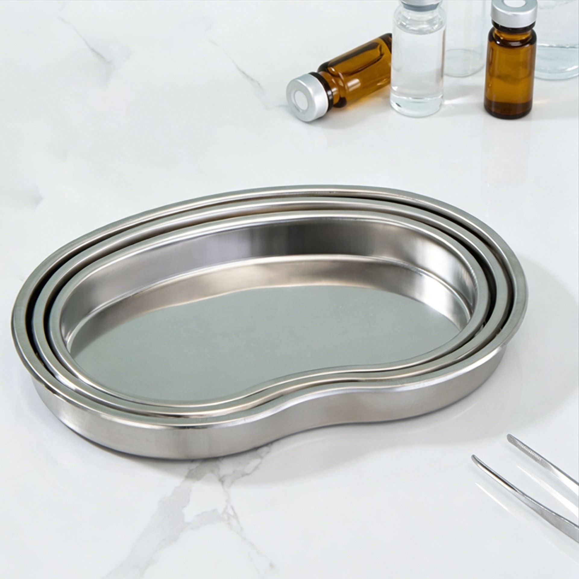 Deep Large Kidney Tray 304 Stainless Steel 2pcs