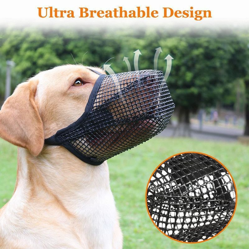Grey Mesh Dog Muzzle M, Drinkable
