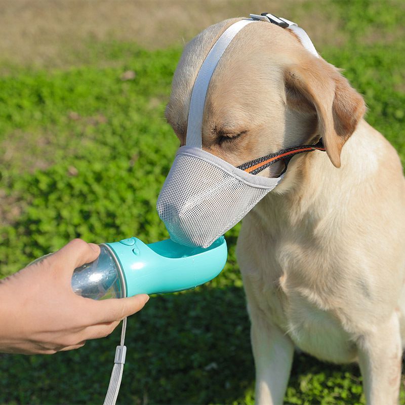Grey Mesh Dog Muzzle XL 2pcs, Drinkable