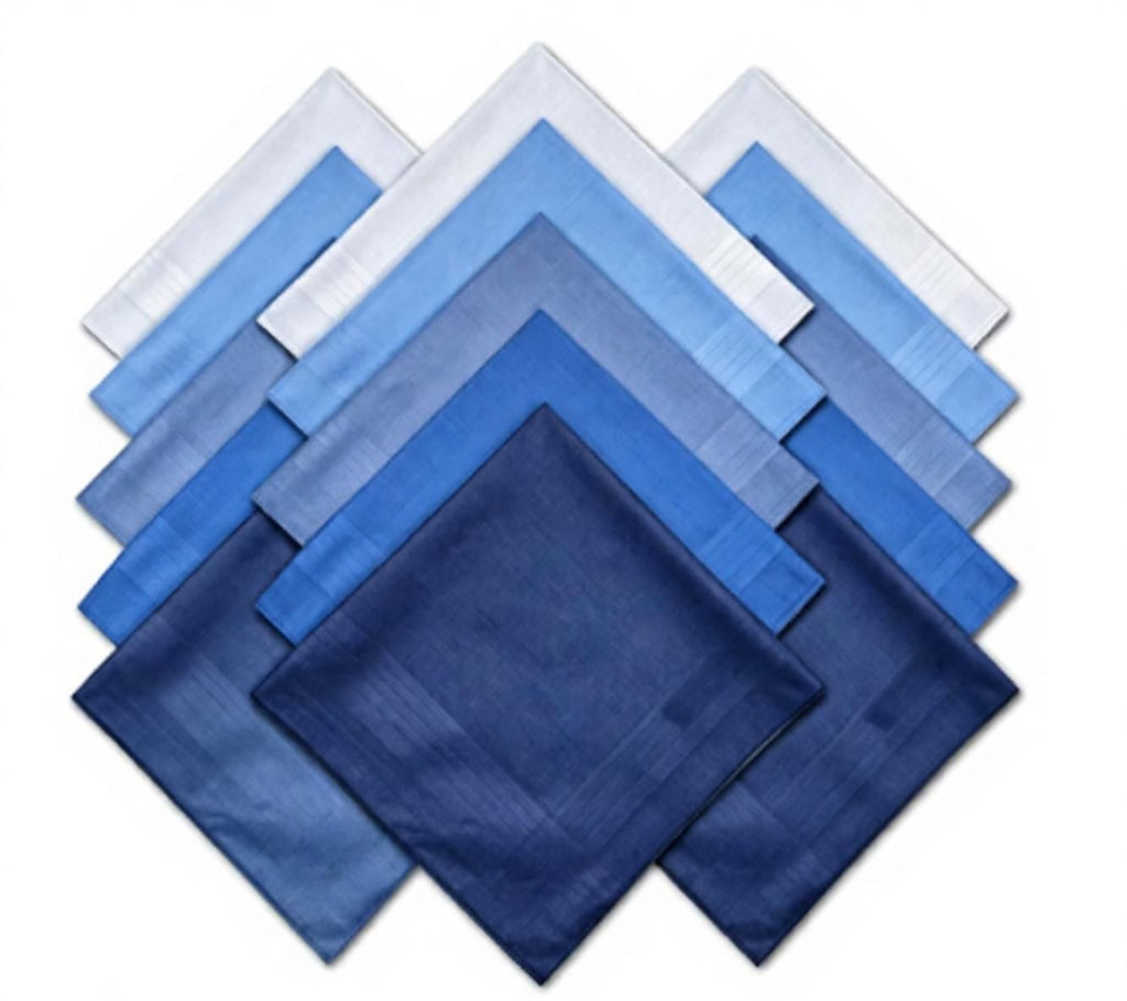 Solid Striped Men Suit Pocket Square Handkerchief 15pcs
