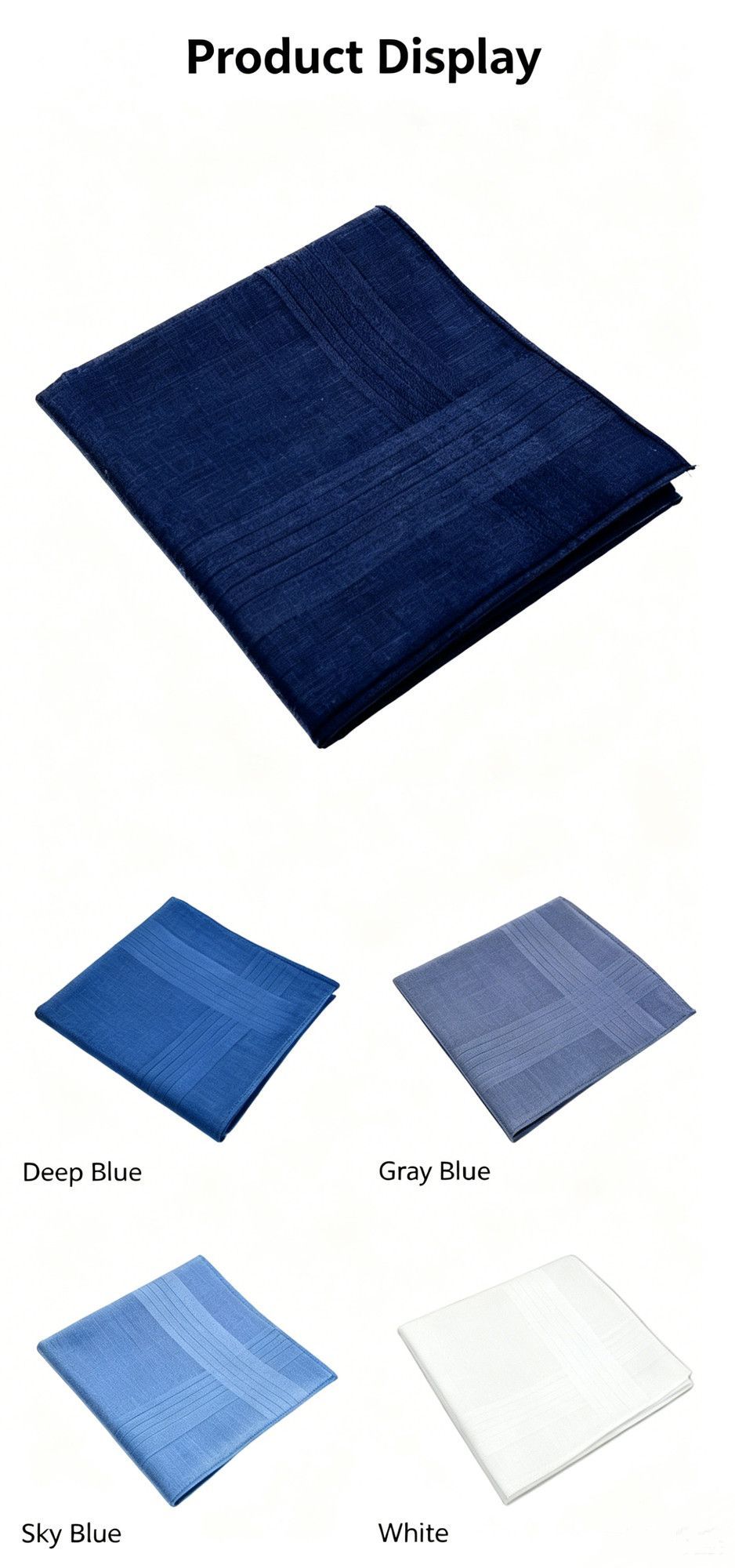 Solid Striped Men Suit Pocket Square Handkerchief 15pcs