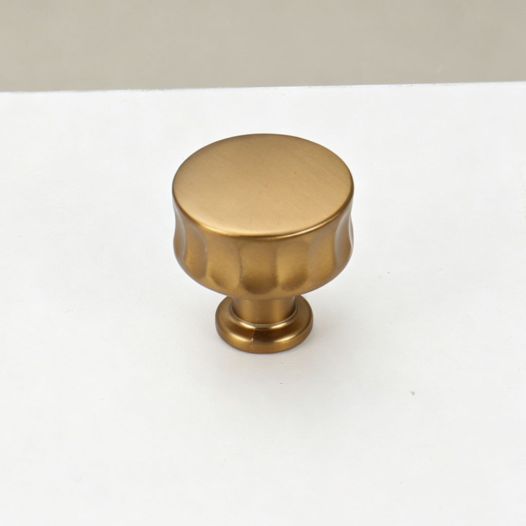26mm Vertical Fluted Round Single Hole Drawer Knob 2pcs