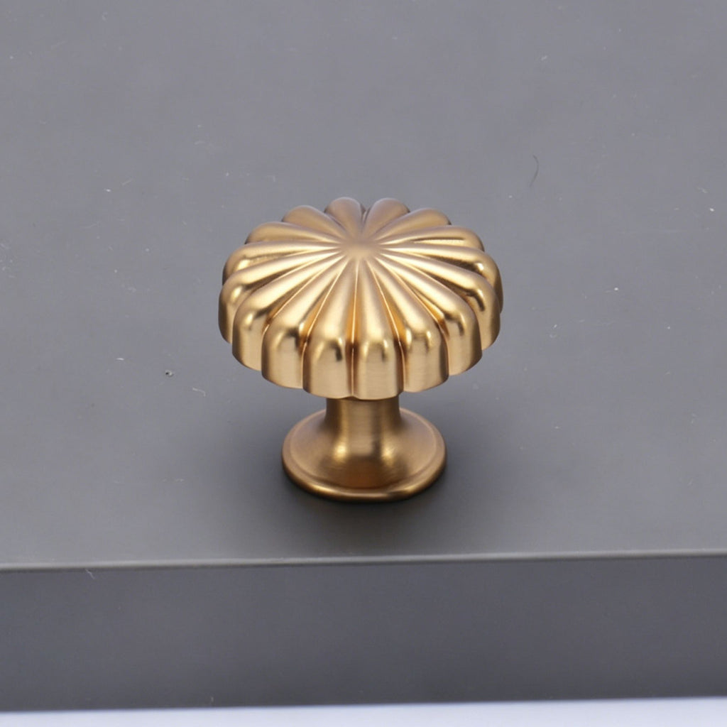 Chrysanthemum Pumpkin Single Hole Drawer Knob 4pcs