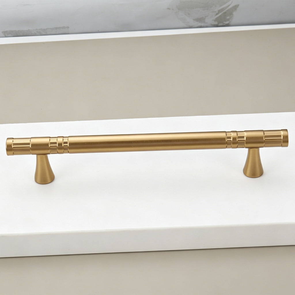 128mm Hole Spacing Segmented Fluted Bar Cabinet Pull 4pcs