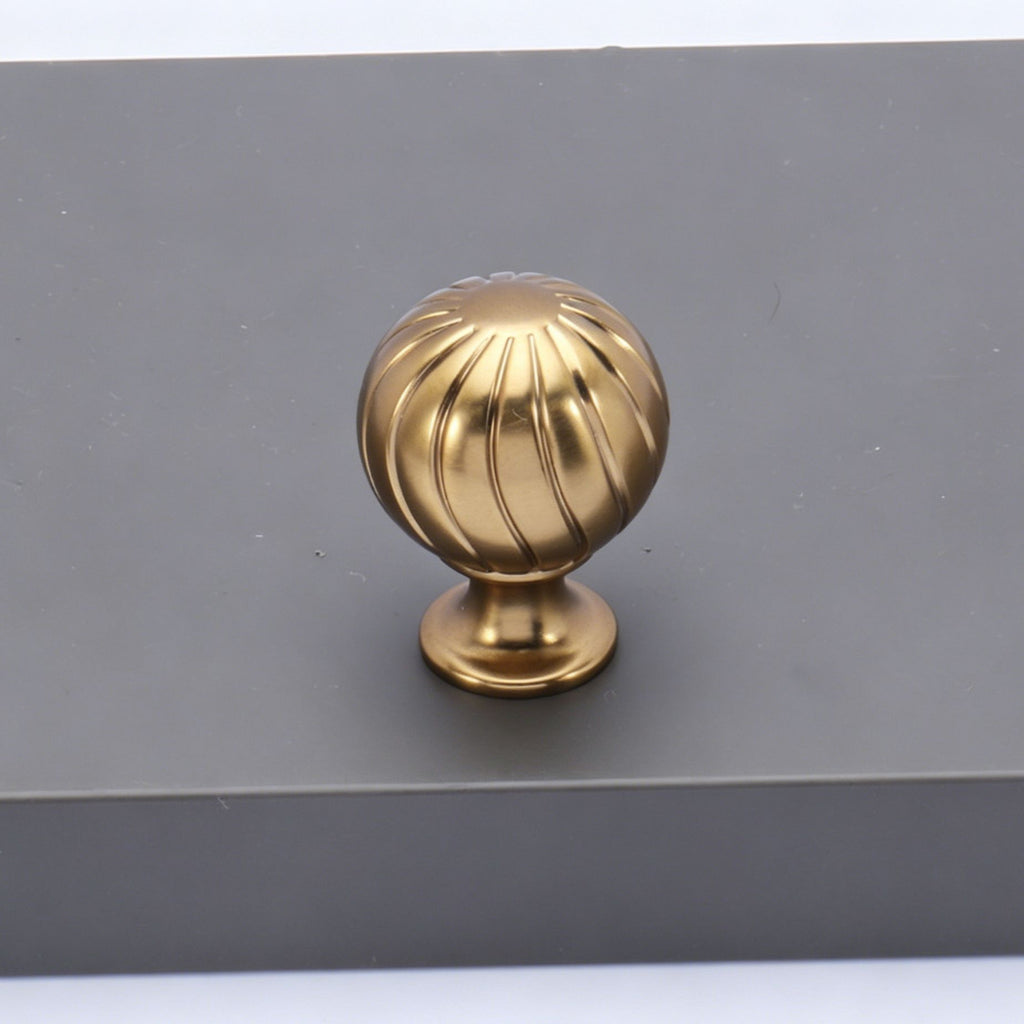 Vertical Groove Pumpkin Ball Single Hole Knob 6pcs