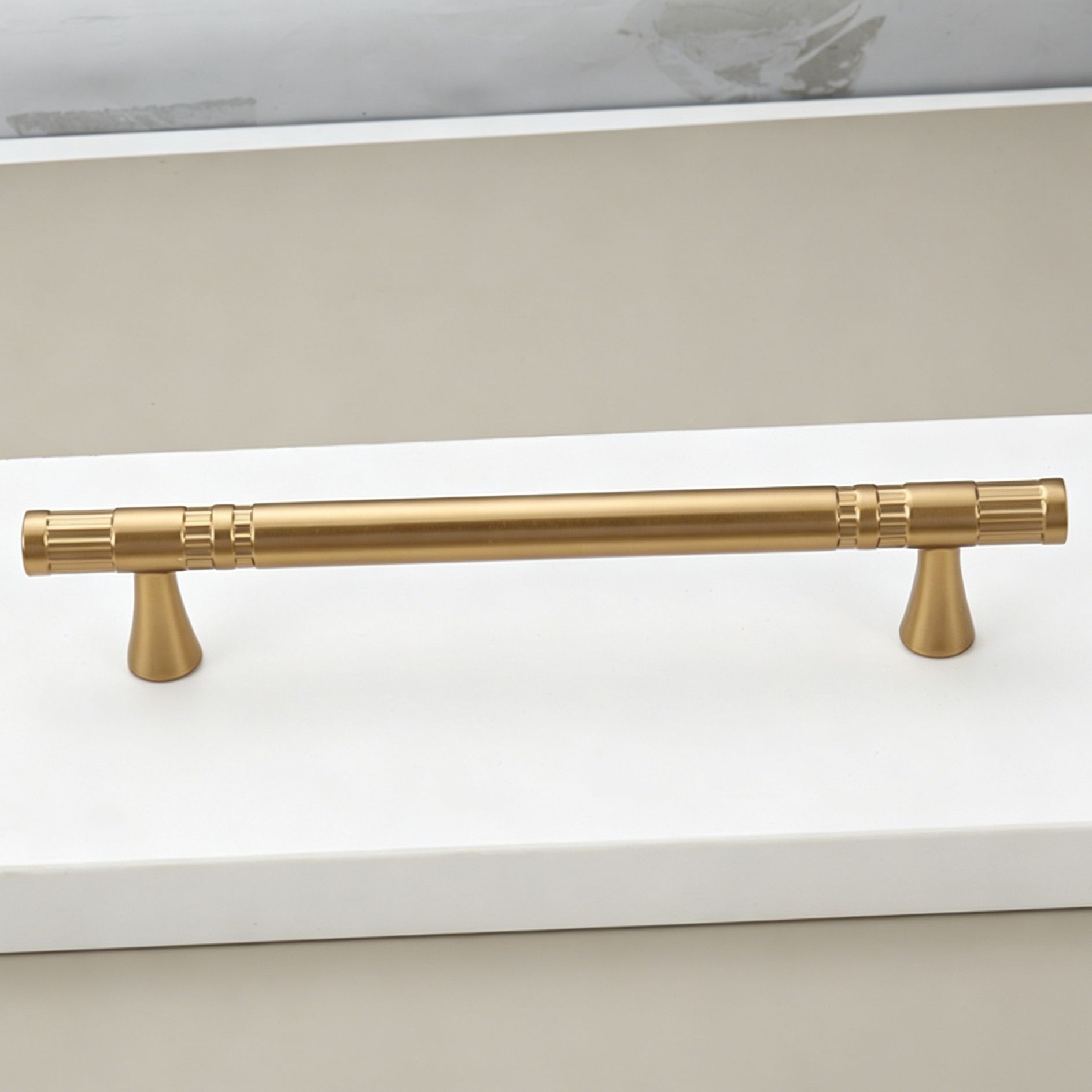 128mm Hole Spacing Segmented Fluted Bar Cabinet Pull 6pcs