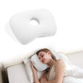 White Checker Soft Ear Pillow, Gentle Support For Sensitive Earlobe