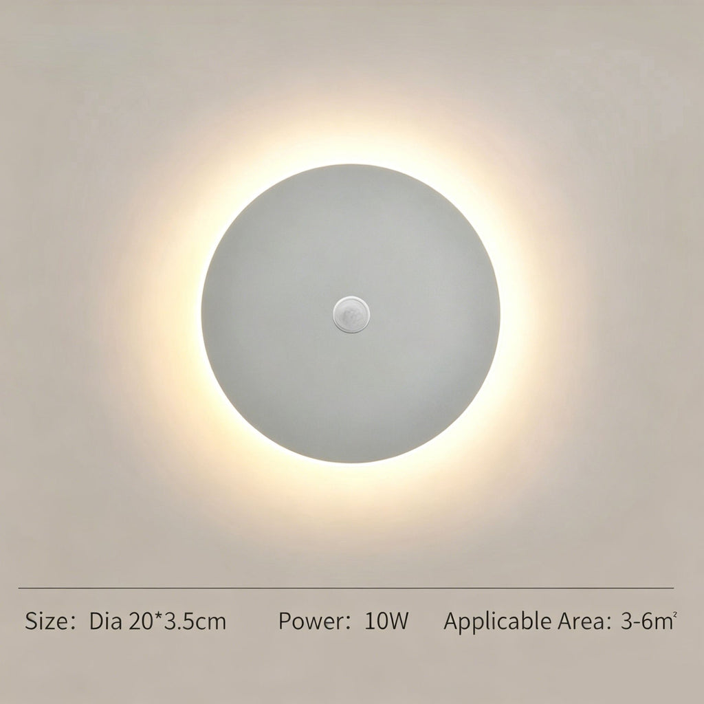 20CM White Sensor Eclipse LED Wall Light Stepless Dimming