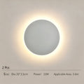 20CM White Regular Eclipse Wall Light 2Pcs Stepless Dimming