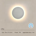13CM White Touch Eclipse Wall Light 2Pcs Stepless Dimming