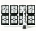 8 Filters + 1 White Cleaning Brush For Bissell 2554A