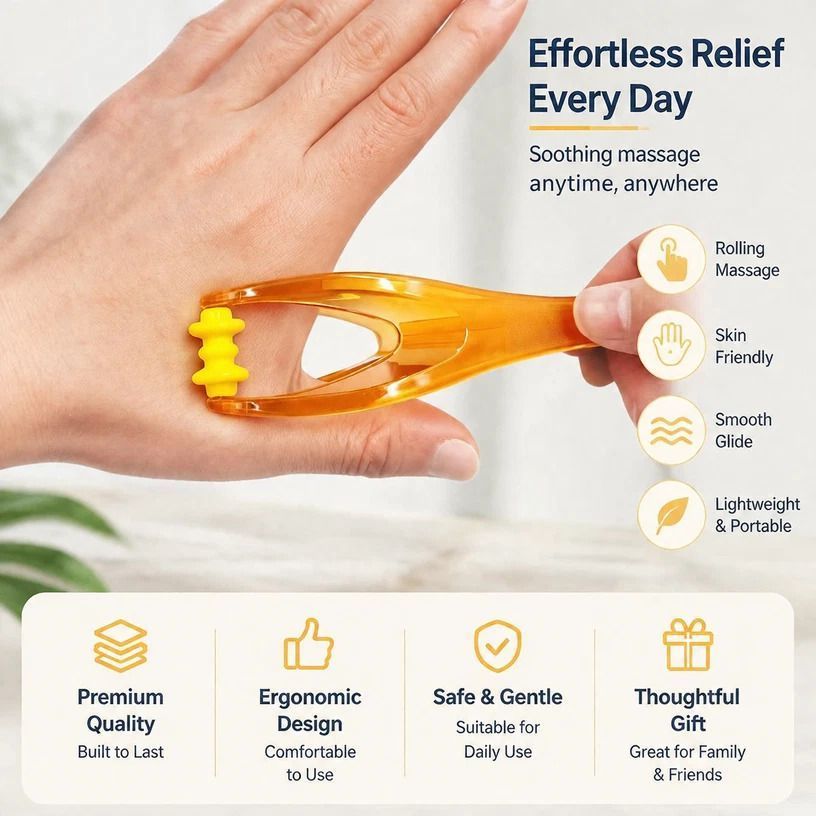 Elastic Finger Roller Massager Hand Fatigue Relief 5Pcs