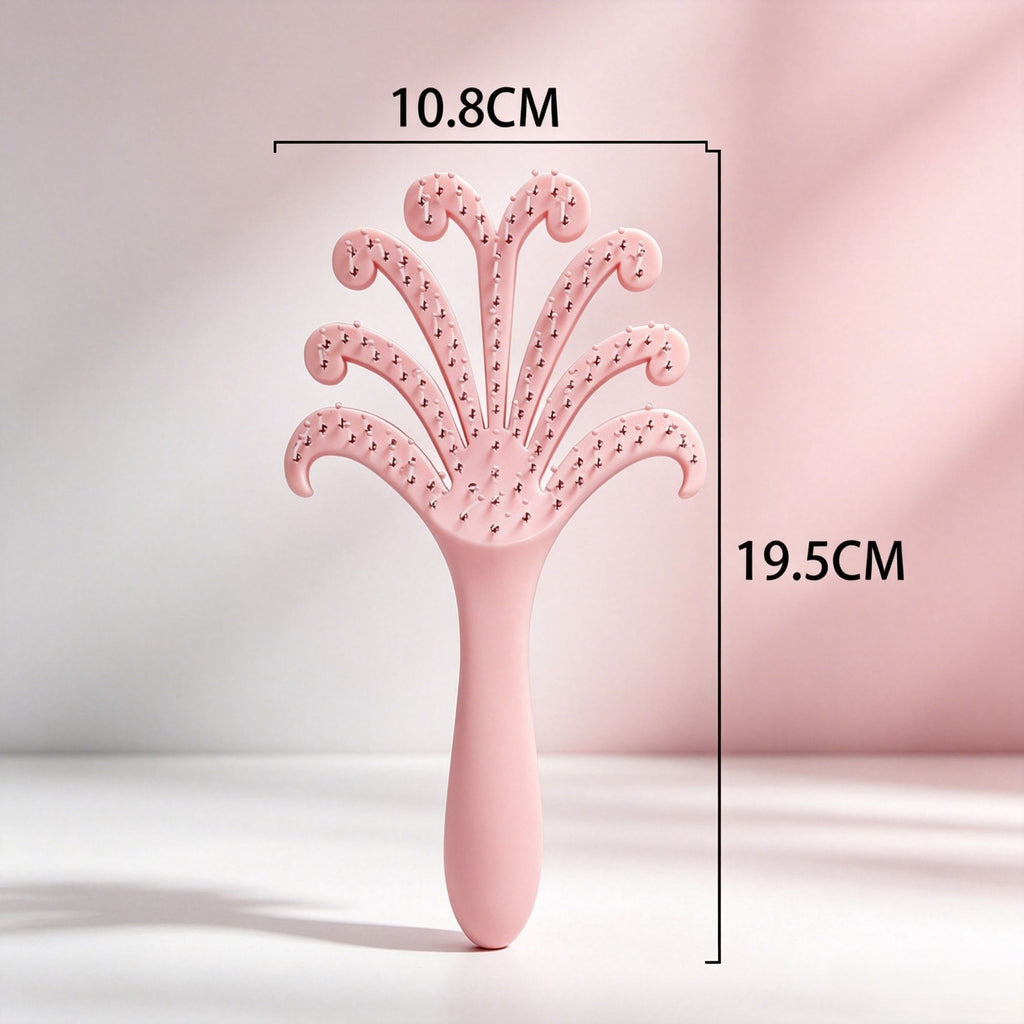 Light Purple Octopus Scalp Massage Brush Gentle Volumising Wet & Dry 1Pcs