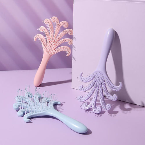 3 Colours Octopus Scalp Massage Brush Set 3Pcs