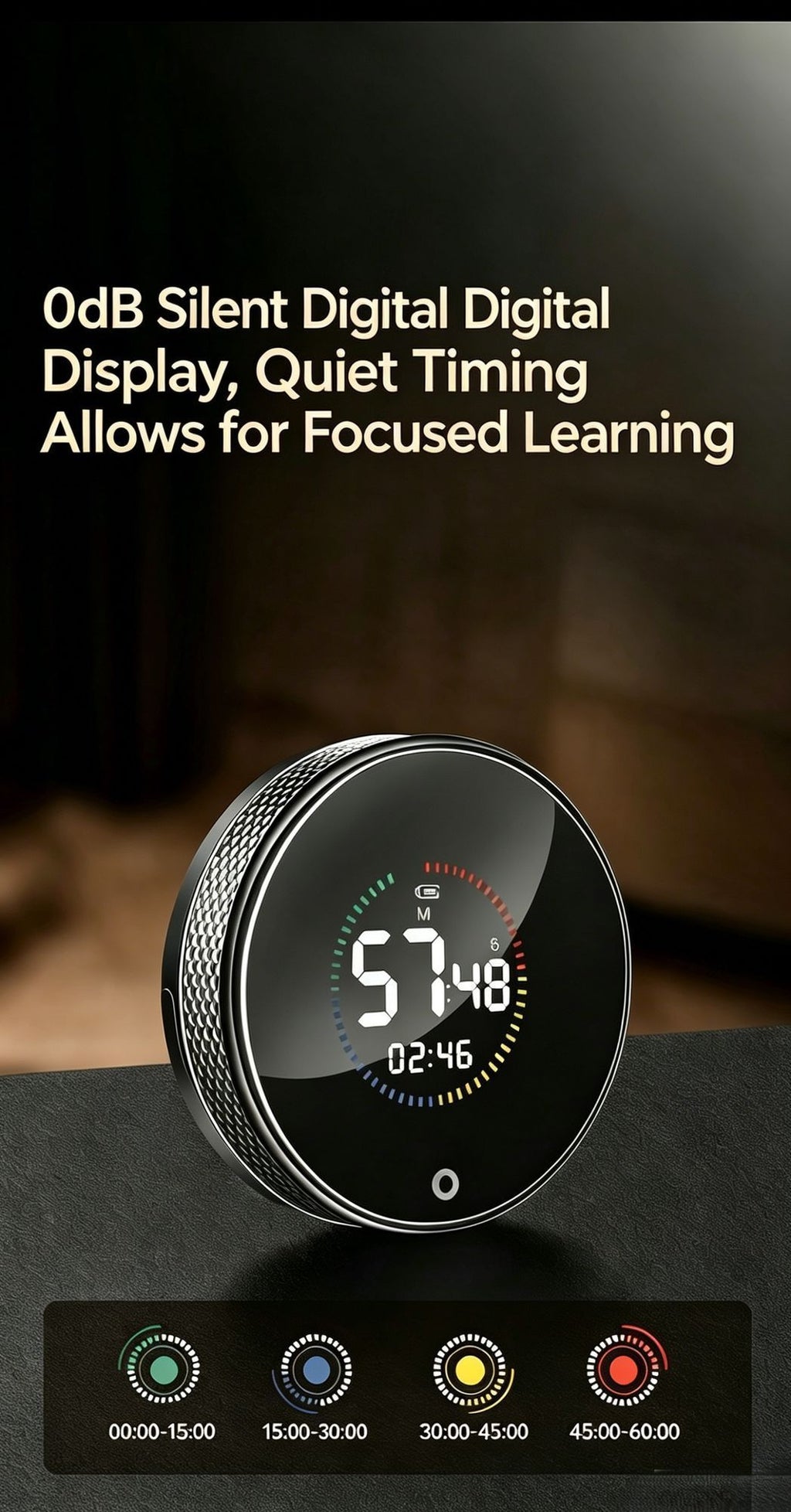 USB Rechargeable Magnetic Rotary Digital Kitchen Timer