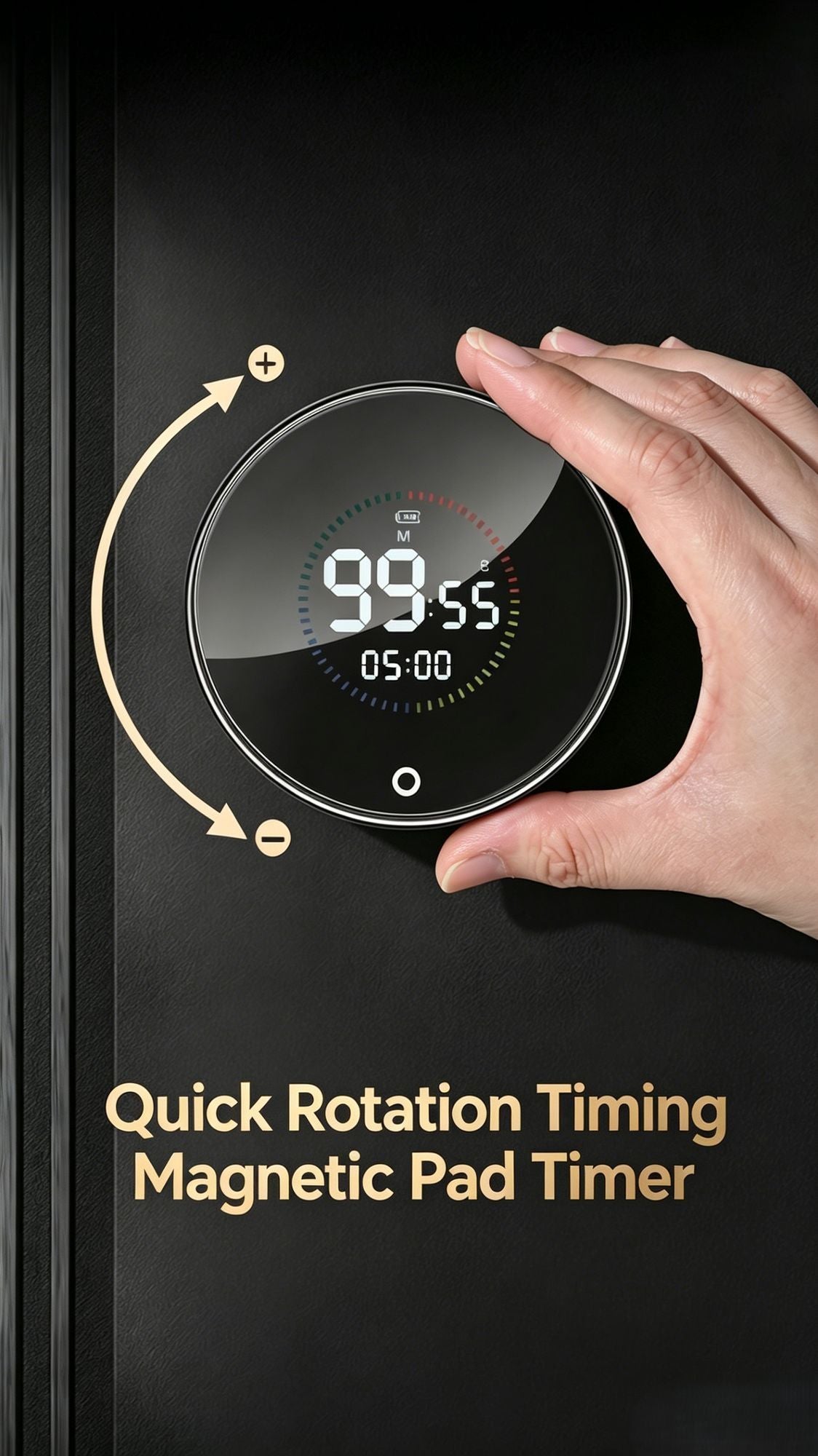 USB Rechargeable Magnetic Rotary Digital Kitchen Timer