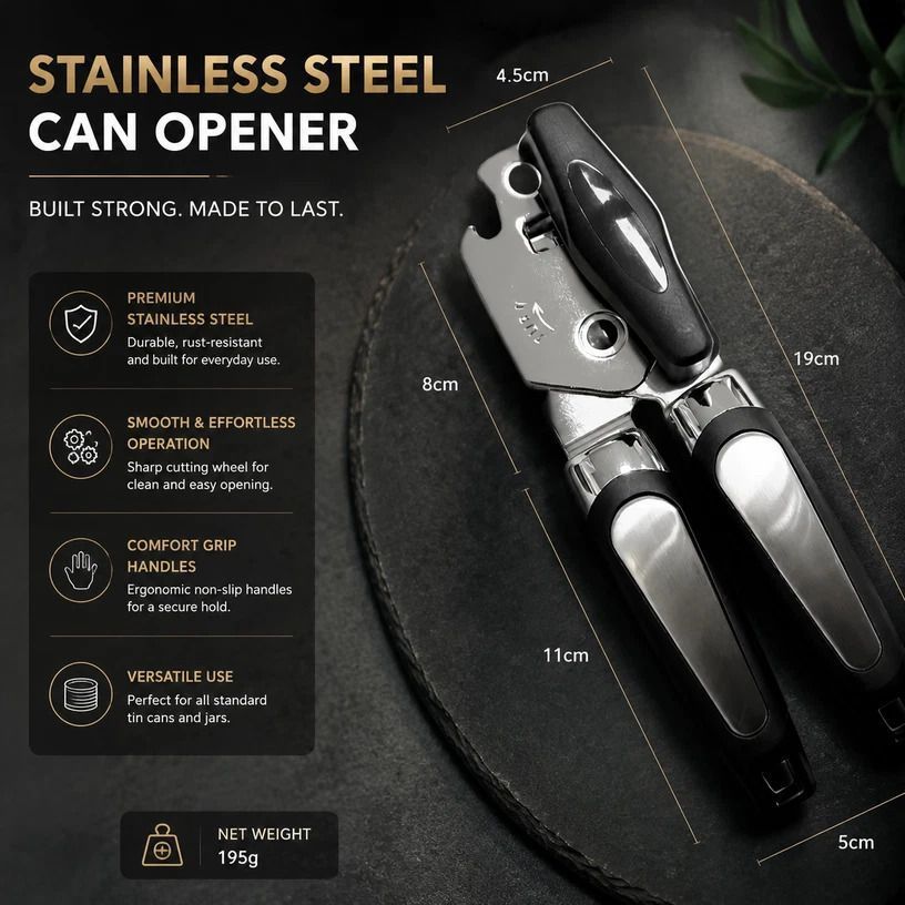 Upgraded Can Bottle Opener Set of 2 Multi Functional Household Gadget