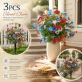 Red Blue White Mixed Artificial Stems 3 Pack Home Garden Landscape Greenery