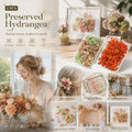 Warm Mixed Shade & Violet Pink Gradient Preserved Hydrangea Resin Craft Kit Set of 2