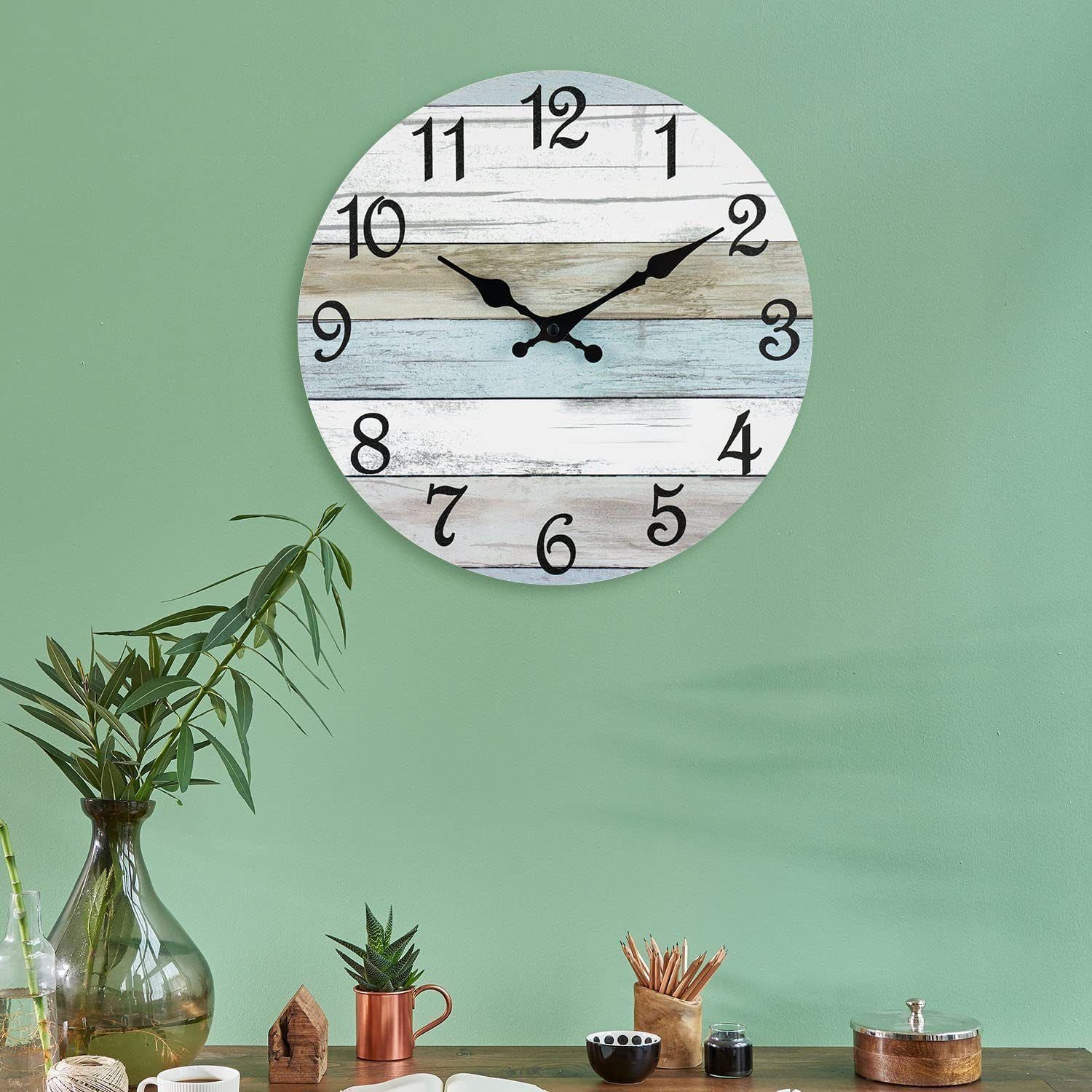 Wooden Wall Clock No.17, 10 Inch