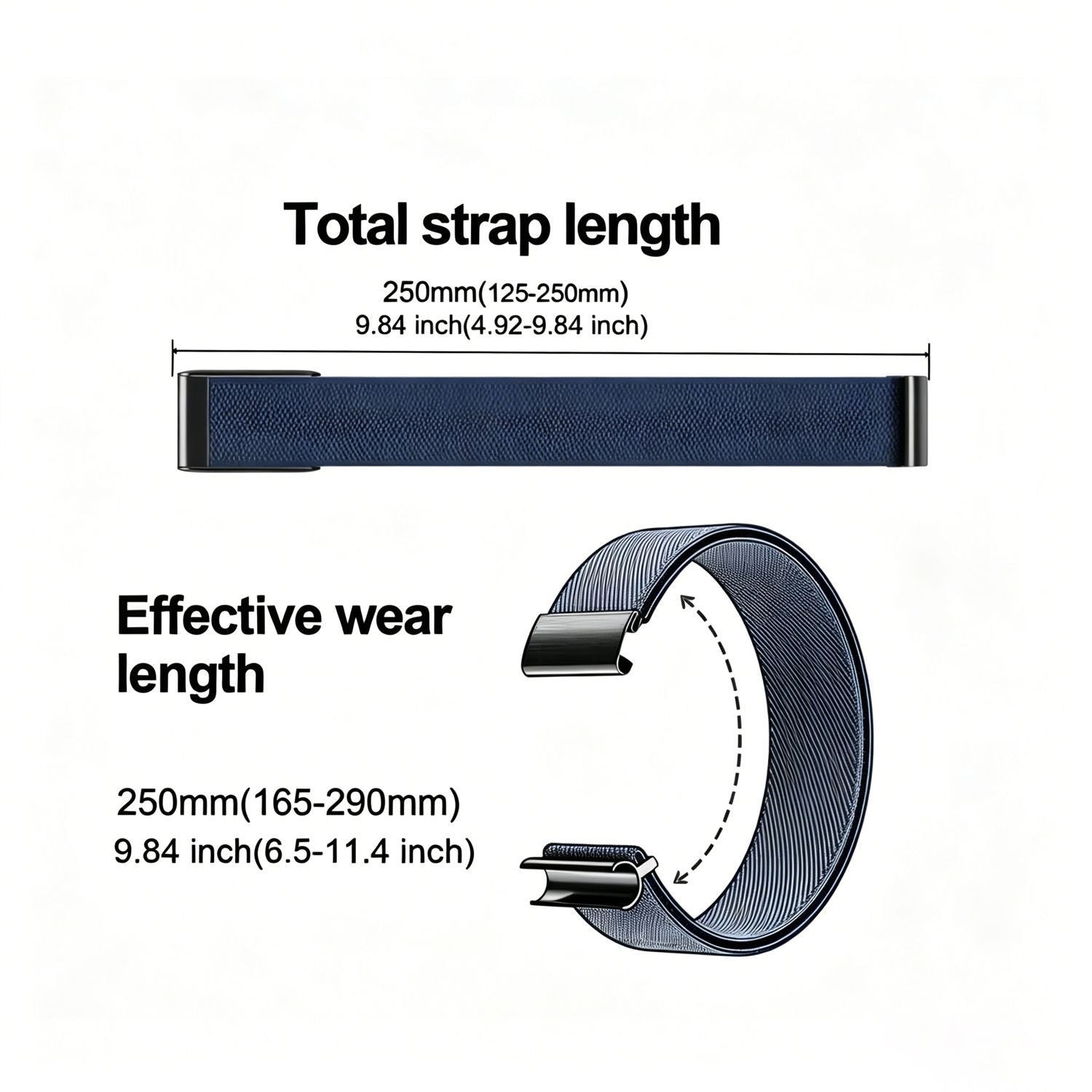 Nylon Sport Watch Strap - Dark Blue