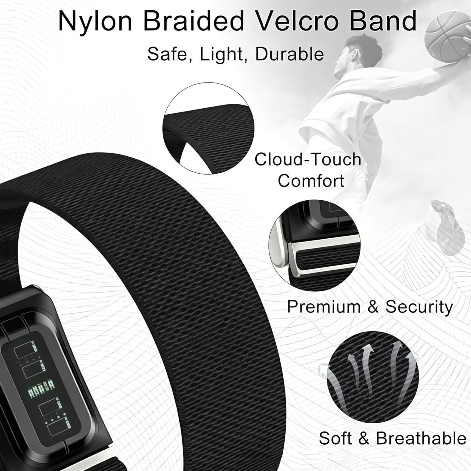 Nylon Sport Watch Strap - Dark Blue
