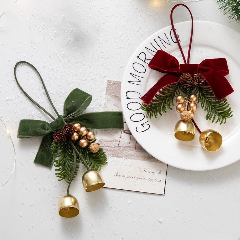 D3 Pinecone Double Bells Green 2 Pack