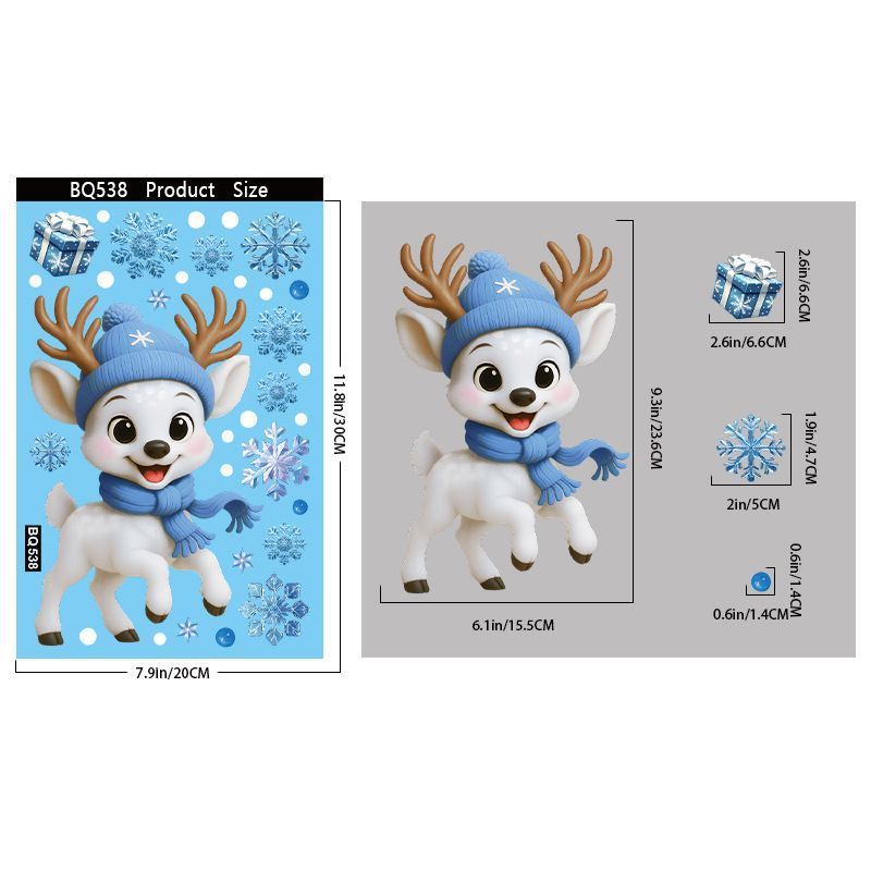 4 Styles Christmas Window Stickers Pack-02
