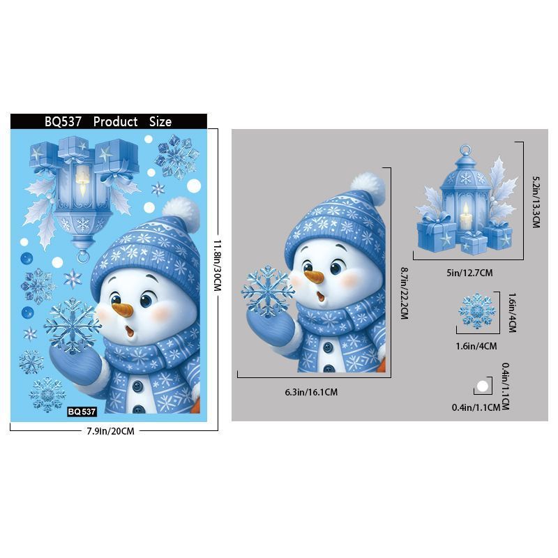 4 Styles Christmas Window Stickers Pack-03
