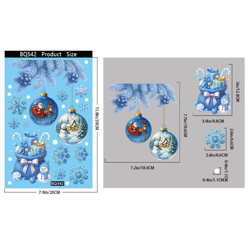 6 Styles Christmas Window Stickers Pack-01