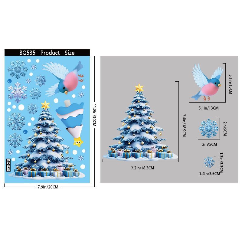 6 Styles Christmas Window Stickers Pack-03