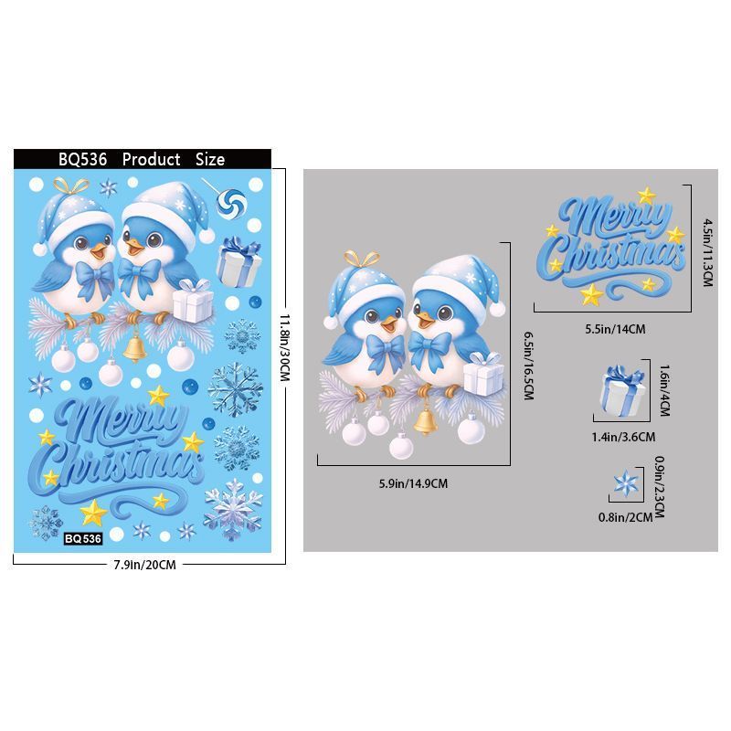 6 Styles Christmas Window Stickers Pack-03