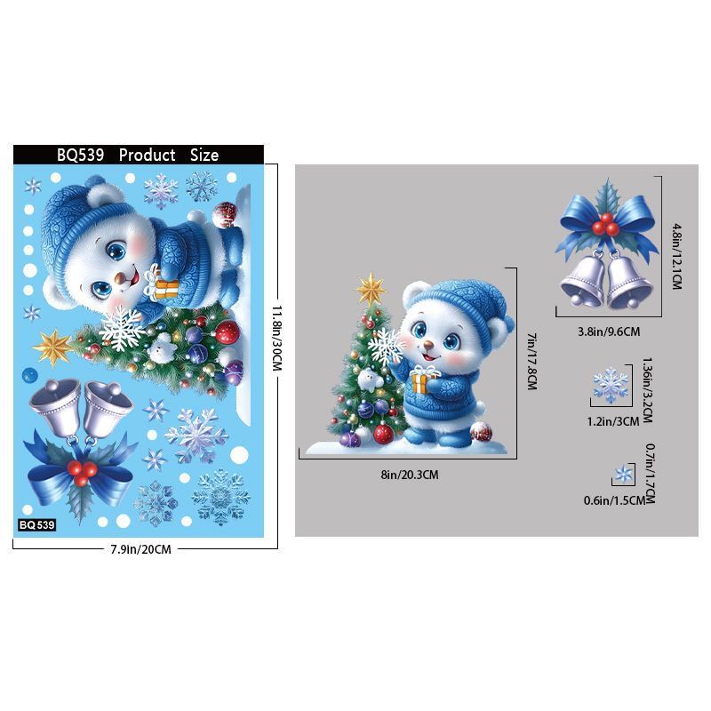 6 Styles Christmas Window Stickers Pack-03