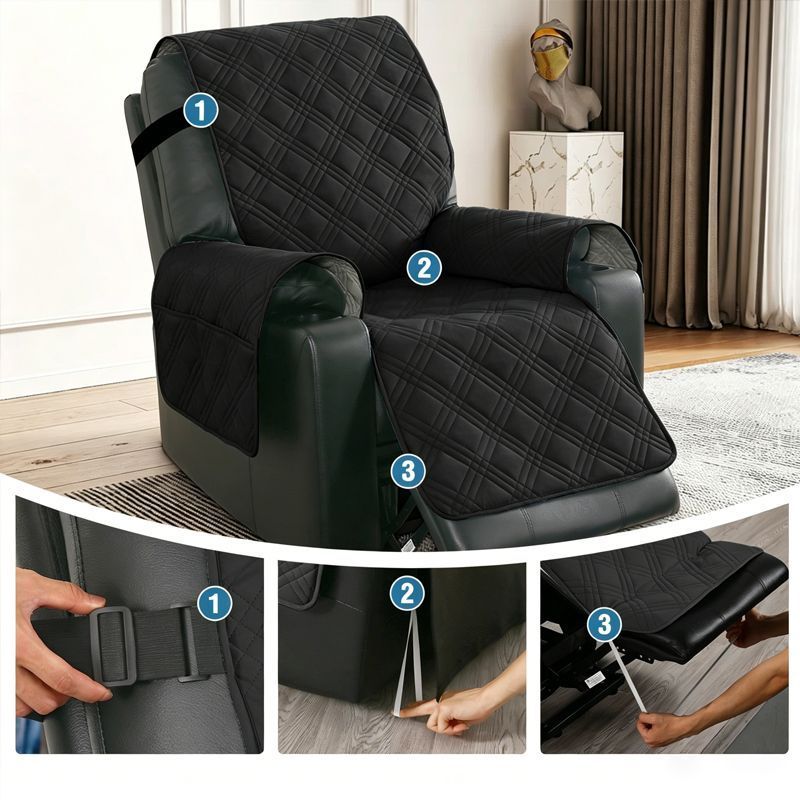 Electric Recliner Sofa Cover - Bean Green