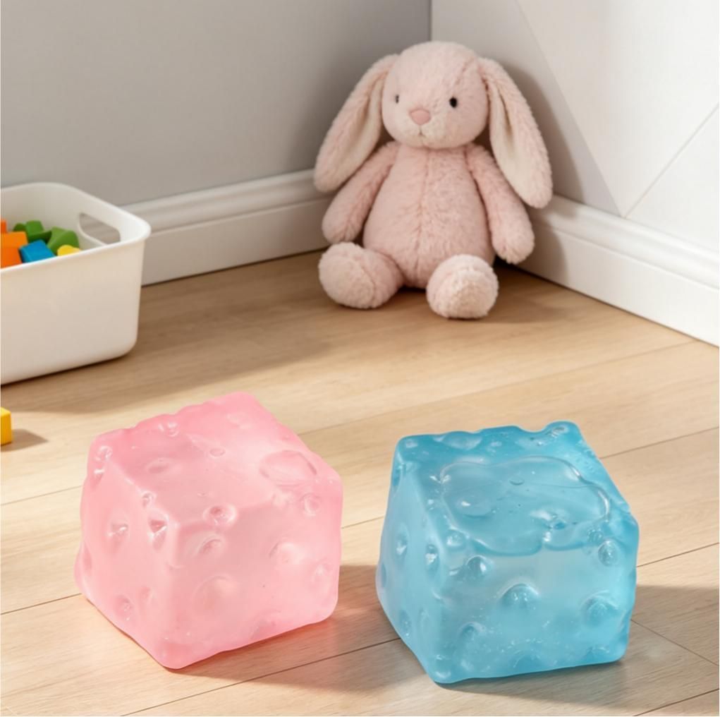 Pink Cheese Squishy 5.5cm