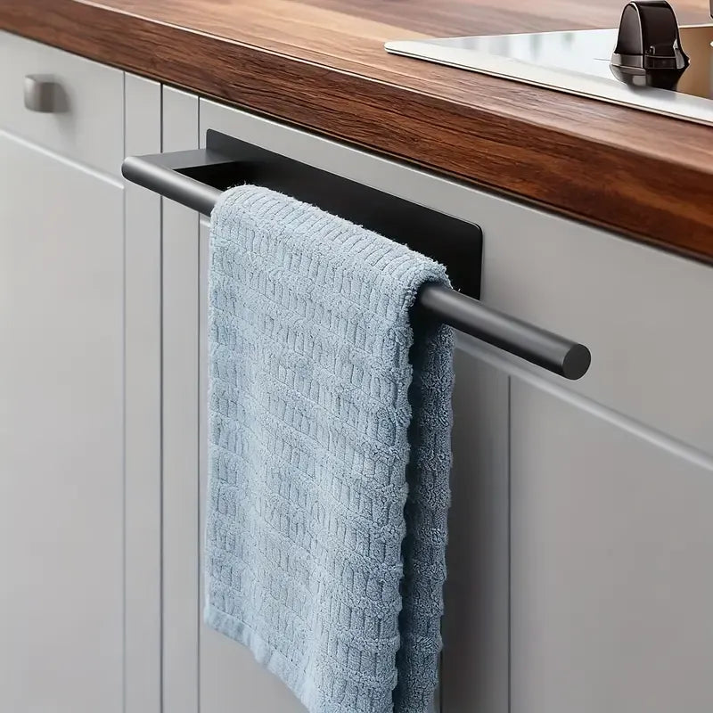 Stainless steel drill-free towel bar, rust-proof and durable, strong adhesive installation, super convenient for hanging towels in bathroom and kitchen../inherent