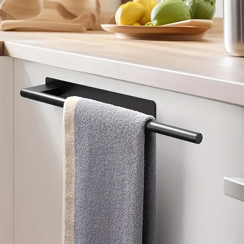 Stainless steel drill-free towel bar, rust-proof and durable, strong adhesive installation, super convenient for hanging towels in bathroom and kitchen../inherent